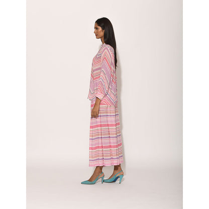 Swati Vijaivargie Dots Pink Chevron Shirt