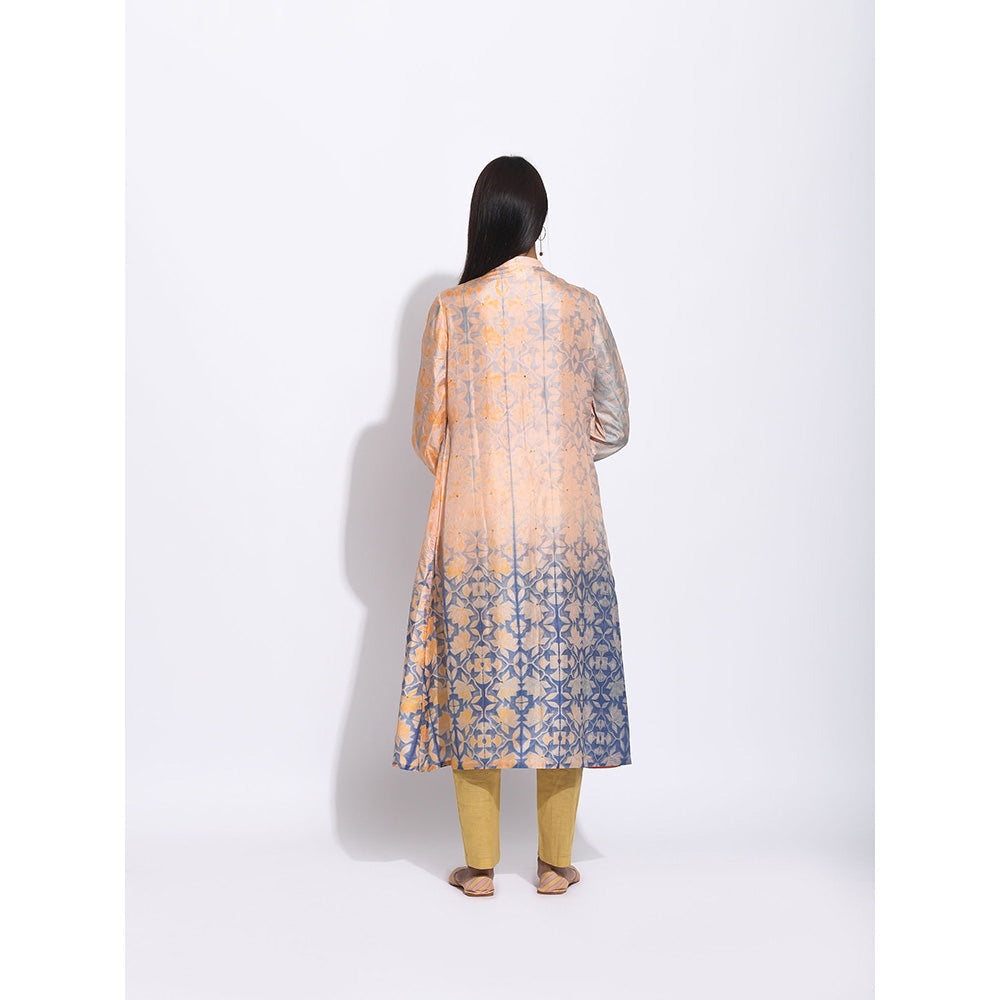 Swati Vijaivargie Peach And Grey Sequins Kurta
