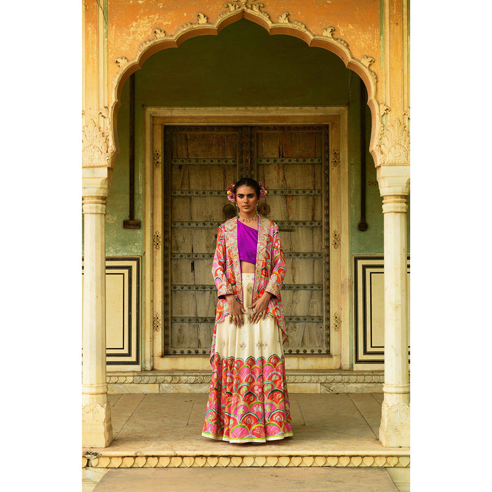 Swati Vijaivargie Nargis Lehenga Set with Nargis Cape & Lehenga (Set of 2)
