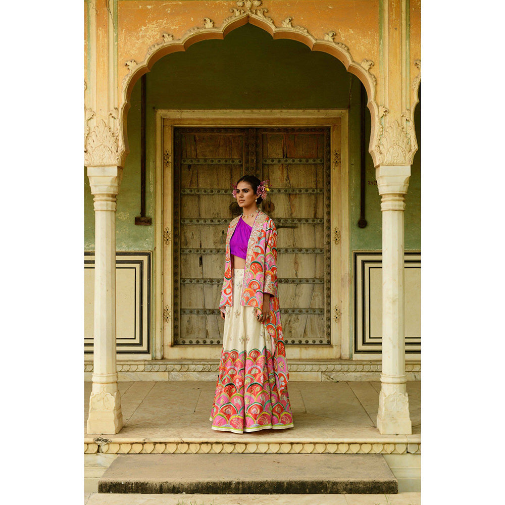 Swati Vijaivargie Nargis Lehenga Set with Nargis Cape & Lehenga (Set of 2)
