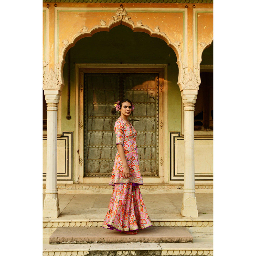 Swati Vijaivargie Raat Rani Kurta & Sharara with Dupatta (Set of 3)