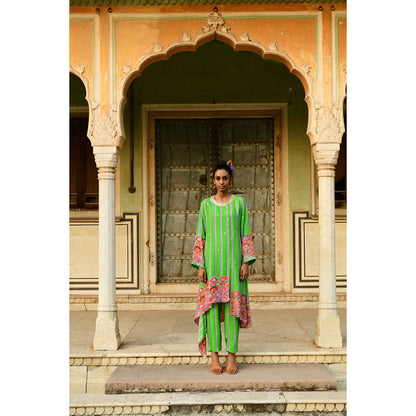 Swati Vijaivargie Juhi Asymmetrical Kurta & Pant (Set of 2)