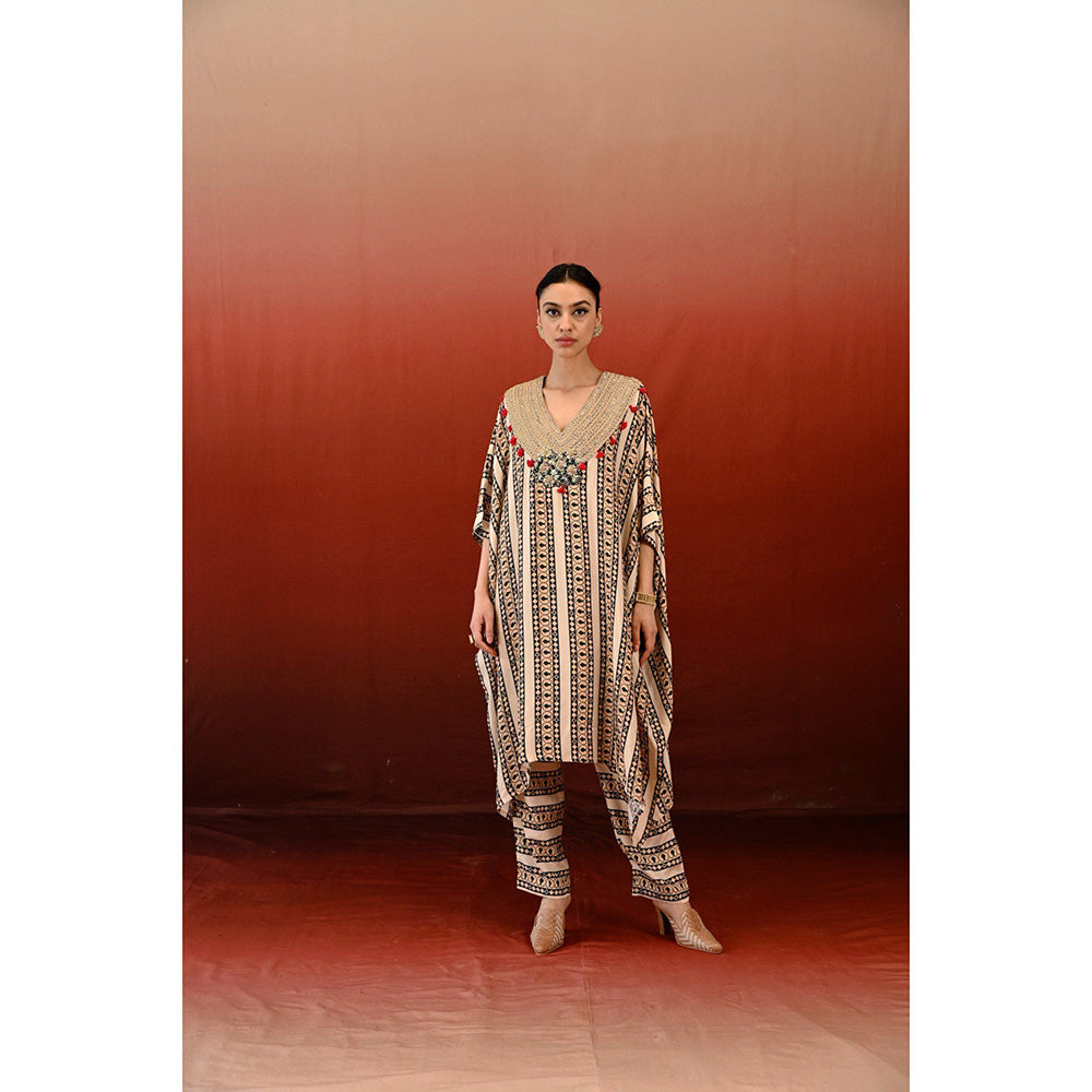 Swati Vijaivargie Printed Tarang Kaftan Kurta & Pant (Set of 2)