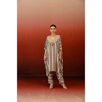 Swati Vijaivargie Printed Tarang Kaftan Kurta & Pant (Set of 2)