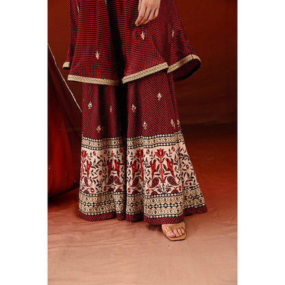 Swati Vijaivargie Printed Raat Rani Kurta & Sharara with Dupatta (Set of 3)