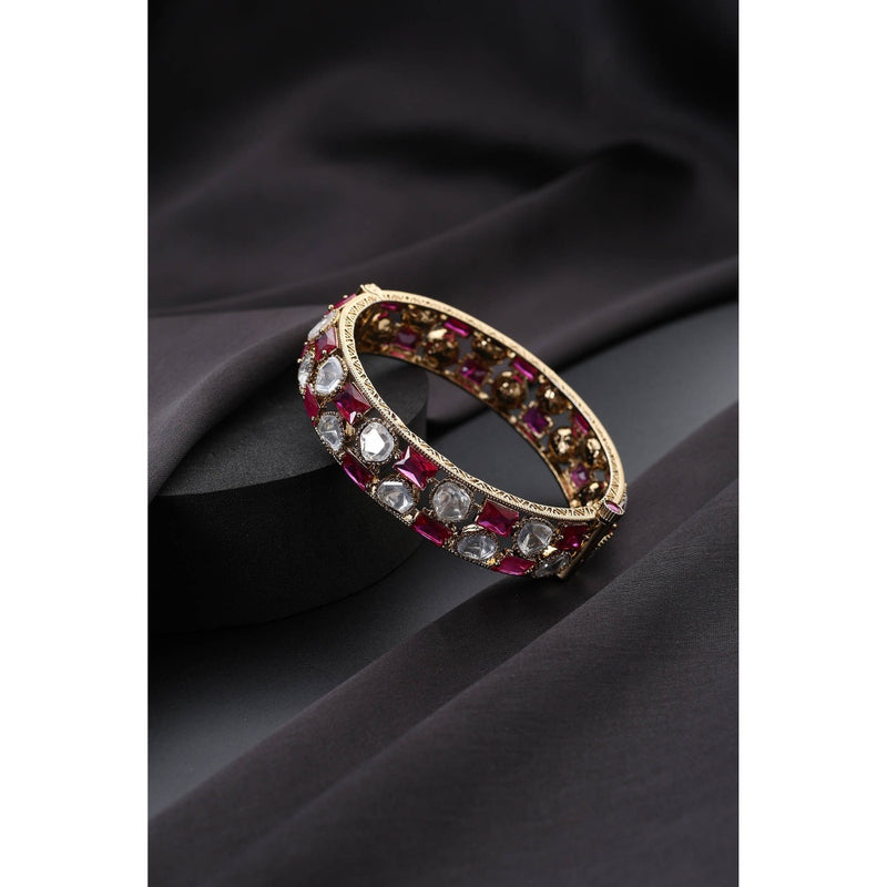 SWABHIMANN Multi-Color Polki Kada