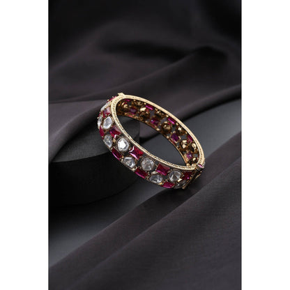 SWABHIMANN Multi-Color Polki Kada