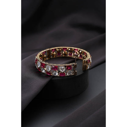 SWABHIMANN Multi-Color Polki Kada