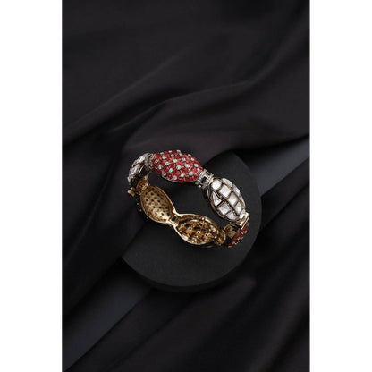 SWABHIMANN Multi-Color Polki Kada