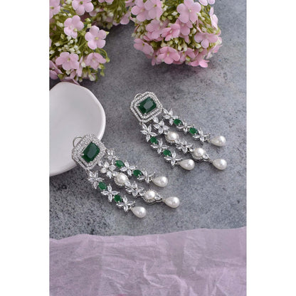 SWABHIMANN Charlotte Emerald Dangler Earrings