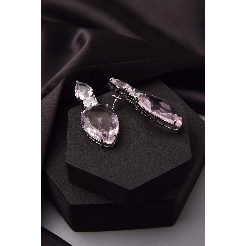 SWABHIMANN Barbara Rose Quartz Dangler Earrings