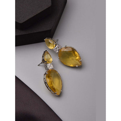 SWABHIMANN Barbara Yellow Dangler Earrings