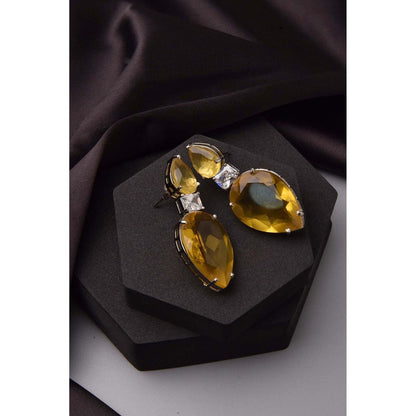 SWABHIMANN Barbara Yellow Dangler Earrings