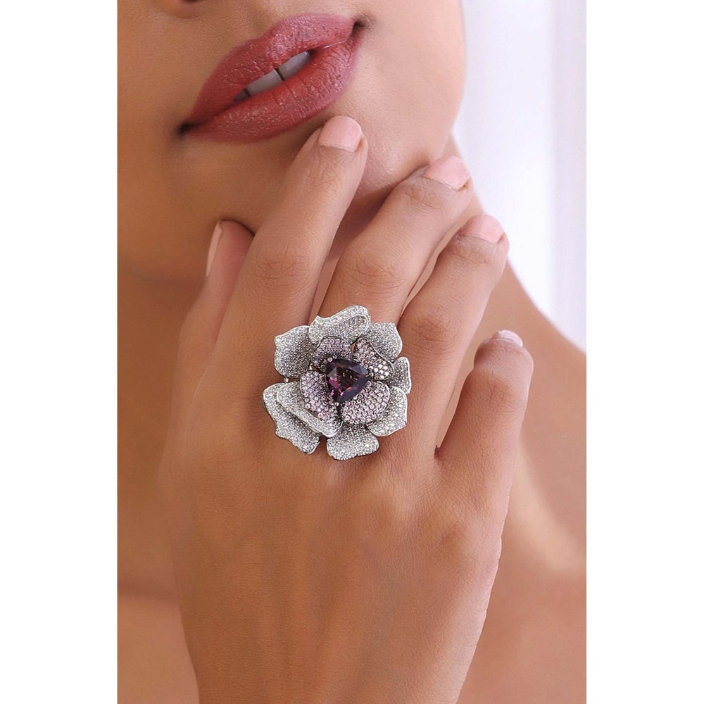 SWABHIMANN Brea Multicolour Zirconia Ring