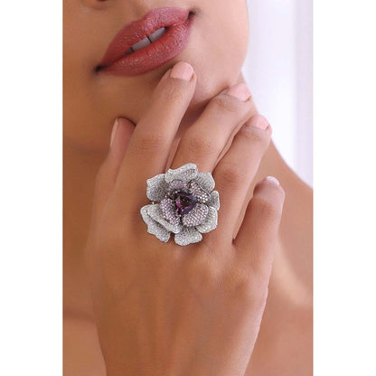 SWABHIMANN Brea Multicolour Zirconia Ring