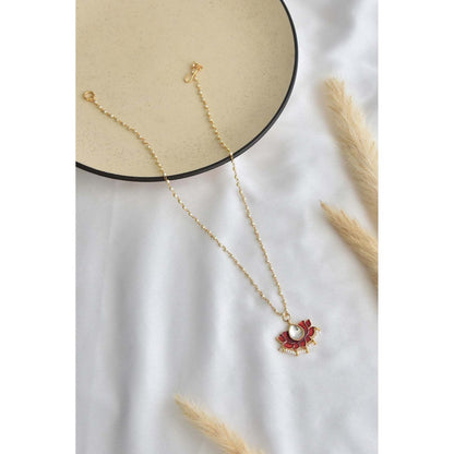 SWABHIMANN Amin Red Polki Pendant