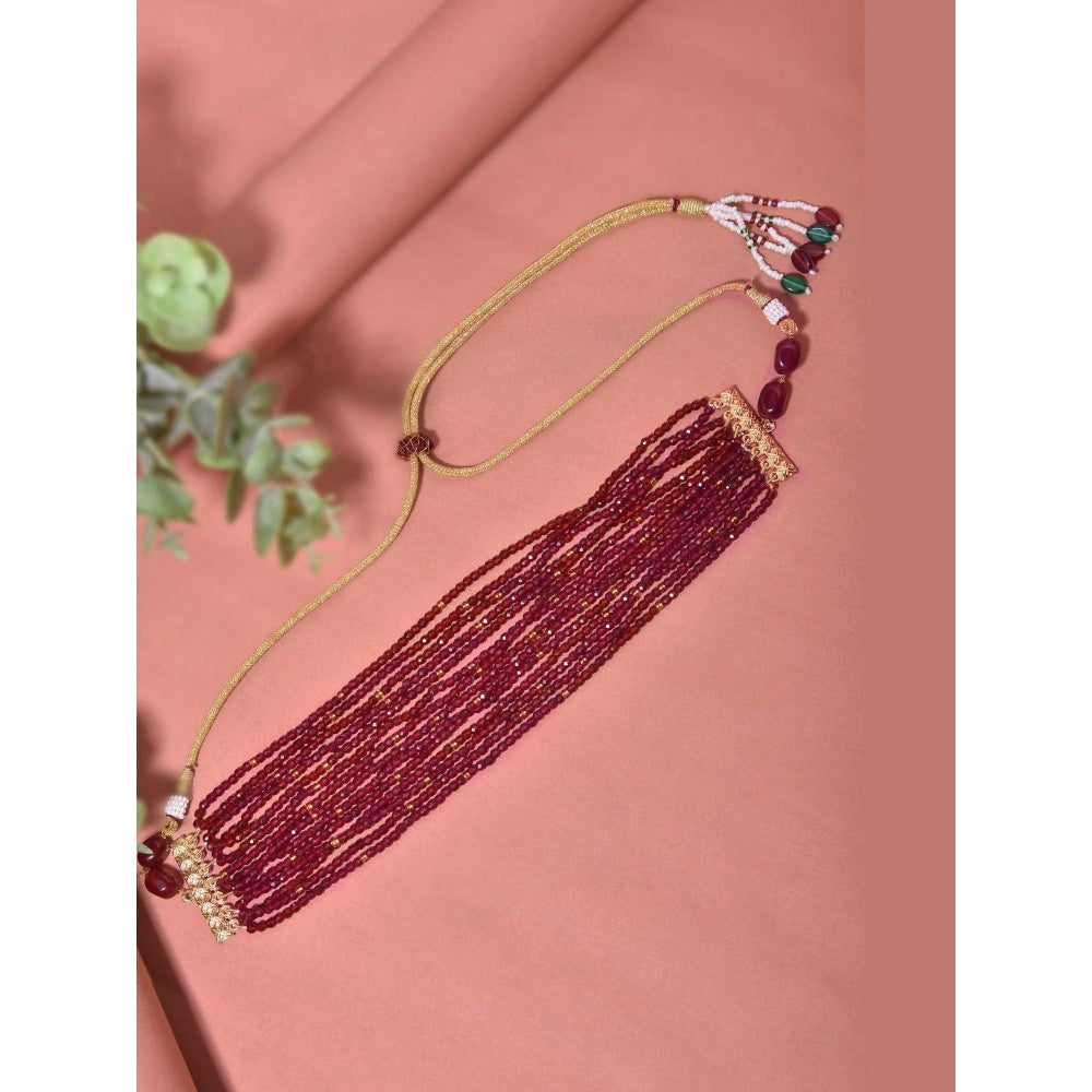 SWABHIMANN Aysha Red Choker Necklace