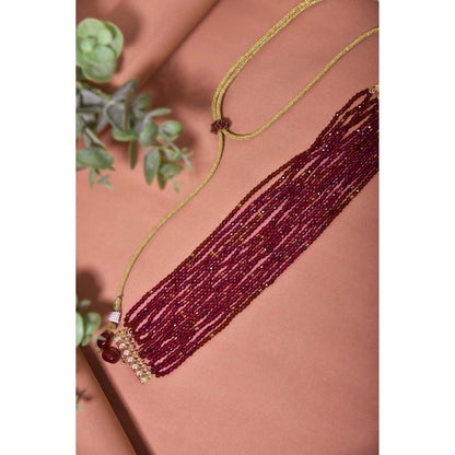 SWABHIMANN Aysha Red Choker Necklace