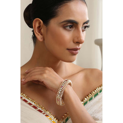SWABHIMANN Tanika Multicolour Polki Kada