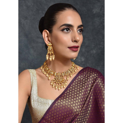 SWABHIMANN Shobha Temple Work Necklace Set