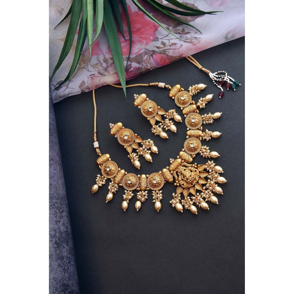 SWABHIMANN Shobha Temple Work Necklace Set