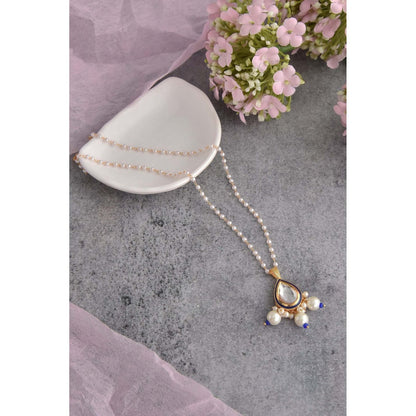 SWABHIMANN Varini Multicolour Kundan and Pearl Pendant