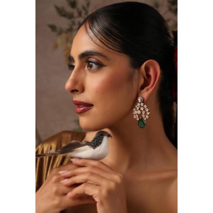 SWABHIMANN Naina Multi-Color Polki Dangler Earrings
