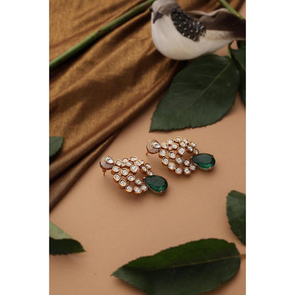 SWABHIMANN Naina Multi-Color Polki Dangler Earrings