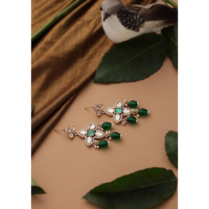 SWABHIMANN Ojhal Multi-Color Polki Dangler Earrings
