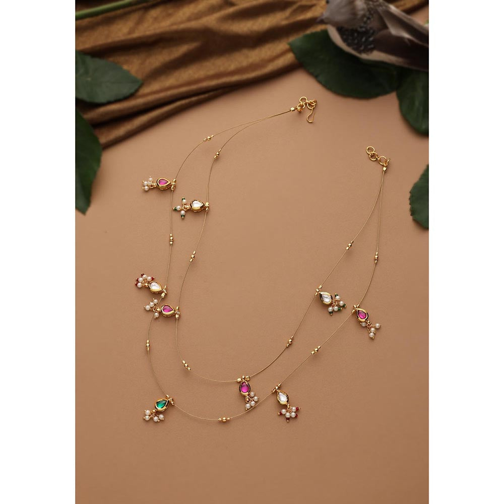 SWABHIMANN Sirohi Multicolour Polki Necklace