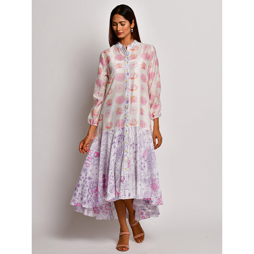 Swati Vijaivargie In Bloom Multicolor Printed Frill Dress