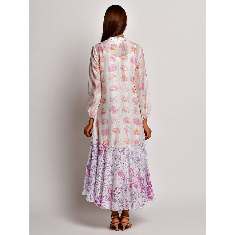 Swati Vijaivargie In Bloom Multicolor Printed Frill Dress