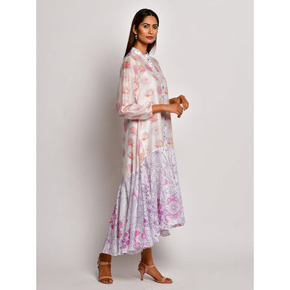 Swati Vijaivargie In Bloom Multicolor Printed Frill Dress