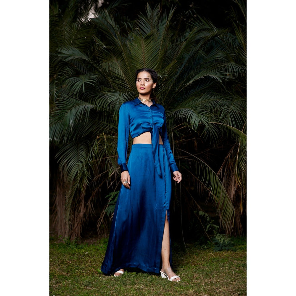Tarini Vij Blue Claire Co-Ord (Set of 2)