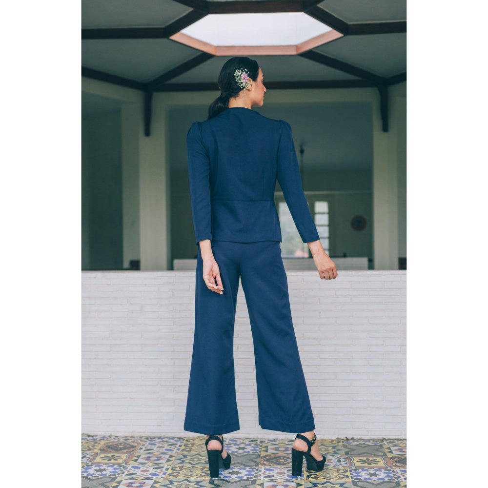 Tarini Vij Navy Blue Sekhmet Co-Ord (Set of 2)