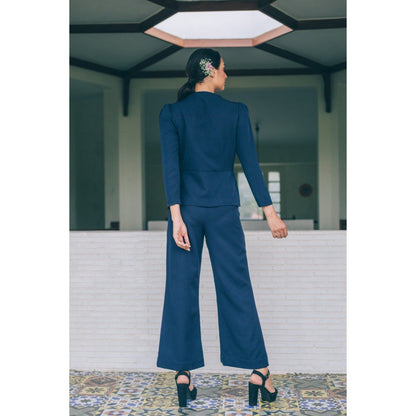 Tarini Vij Navy Blue Sekhmet Co-Ord (Set of 2)