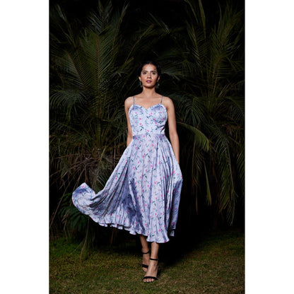 Tarini Vij Tiffany Blue Midi Dress