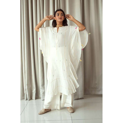 Taro India White Brave Wings She Flies Kaftan