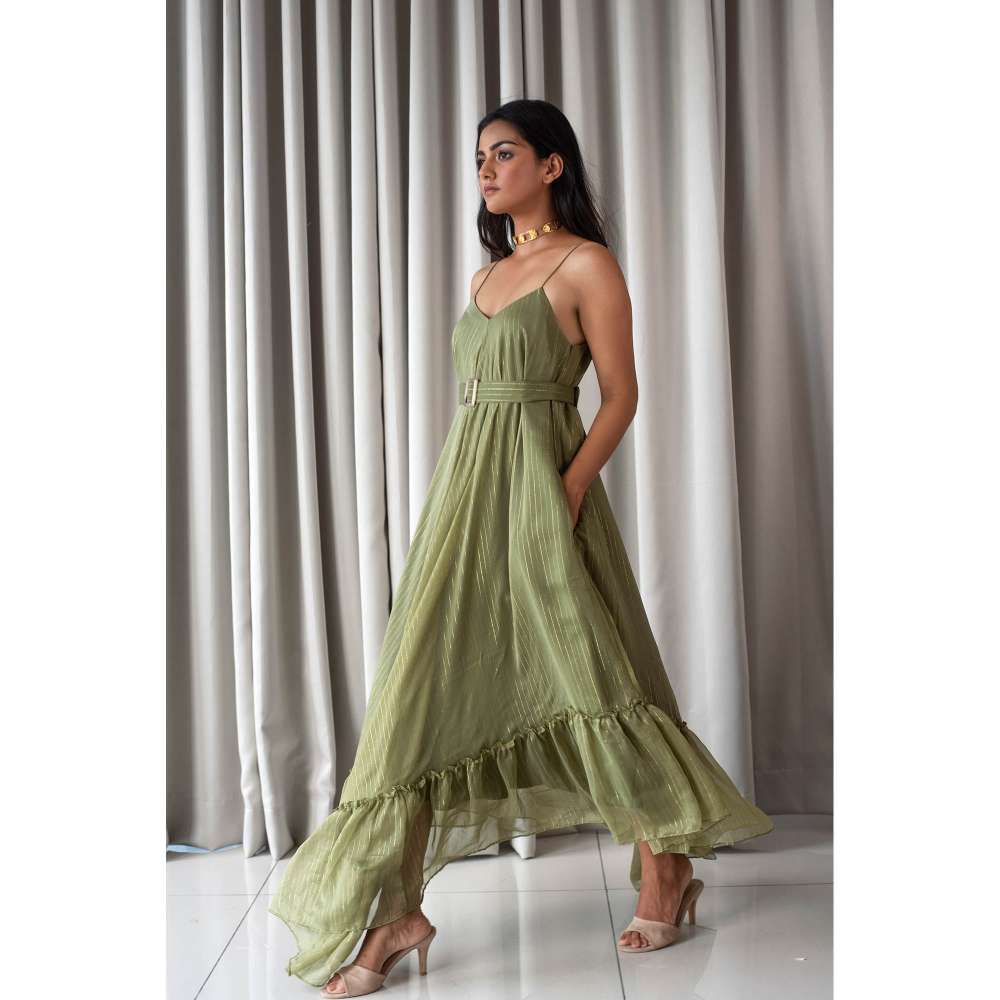 Taro India Olive Green Dress (Set of 2)