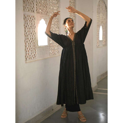 Taro india Cosmic Night Kaftan with Pant (Set of 2)