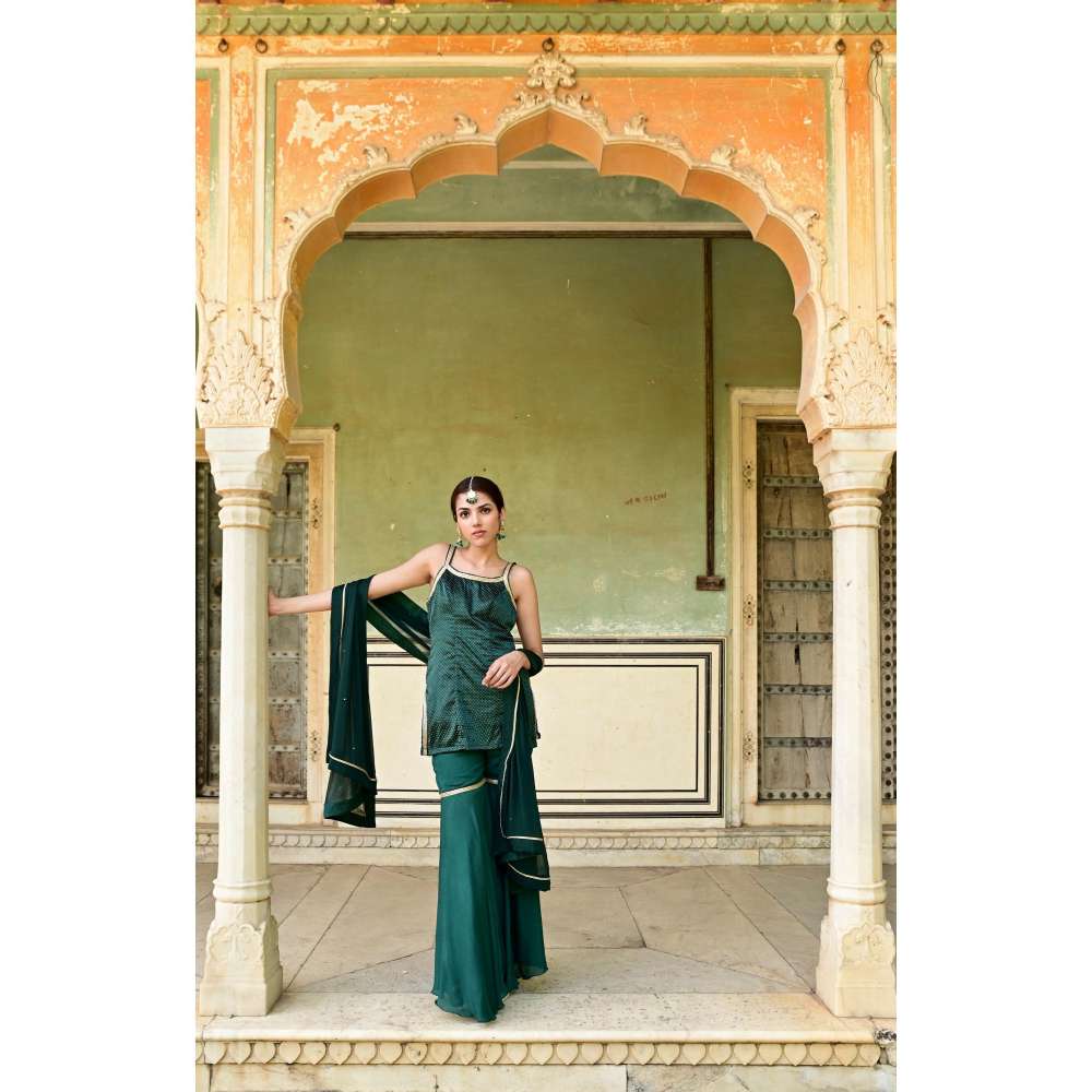 Taro India Heena Sharara Green (Set of 3)