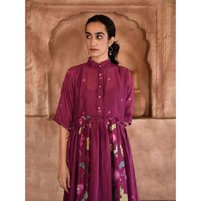Taro India Mahogany Kurta with Pant and Dupatta (Set of 3)
