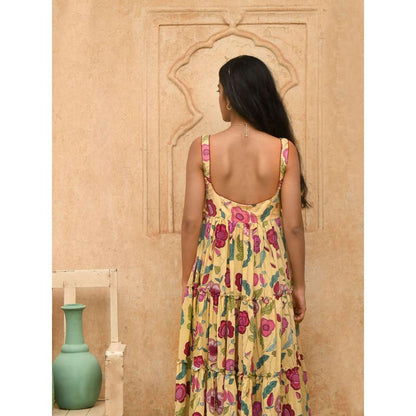 Taro India Grapefruit Kurta with Pant and Dupatta (Set of 3)