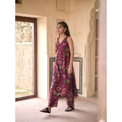 Taro India Shiraz Flower Kurta with Pant and Dupatta (Set of 3)