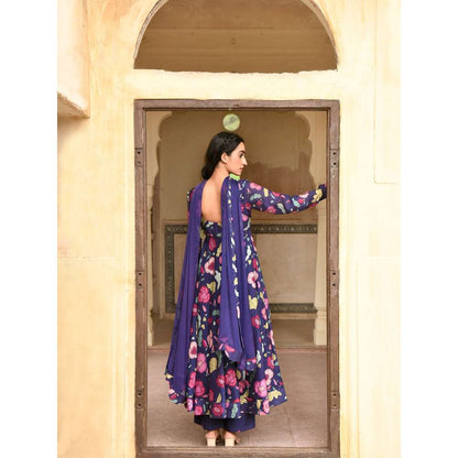 Taro India Oxford Knight Anarkali with Pant and Dupatta (Set of 3)