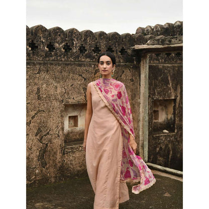 Taro India Sugar Rose Kurta with Pant and Dupatta (Set of 3)