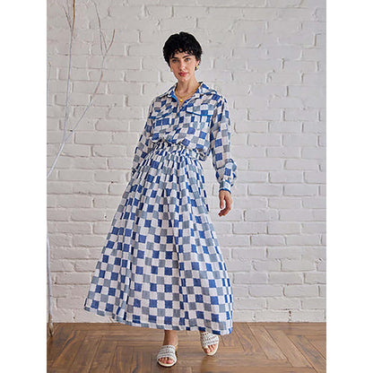 Taro India Blue Pixel Shirt
