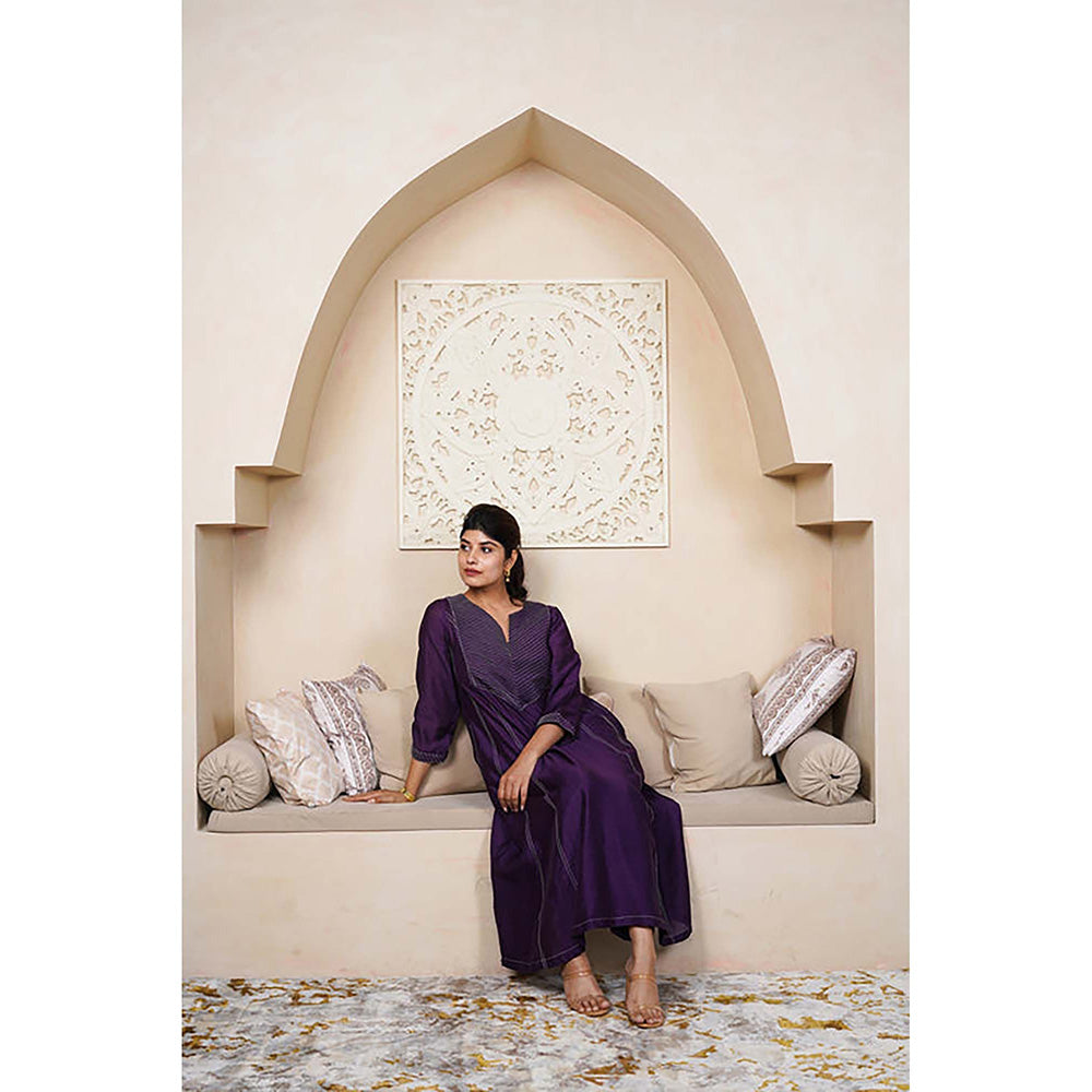 Taro India Russian Violet Kurta With Pant