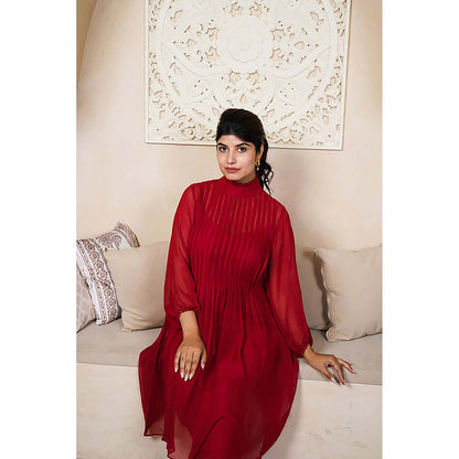 Taro India Crimson Red Co-Ord