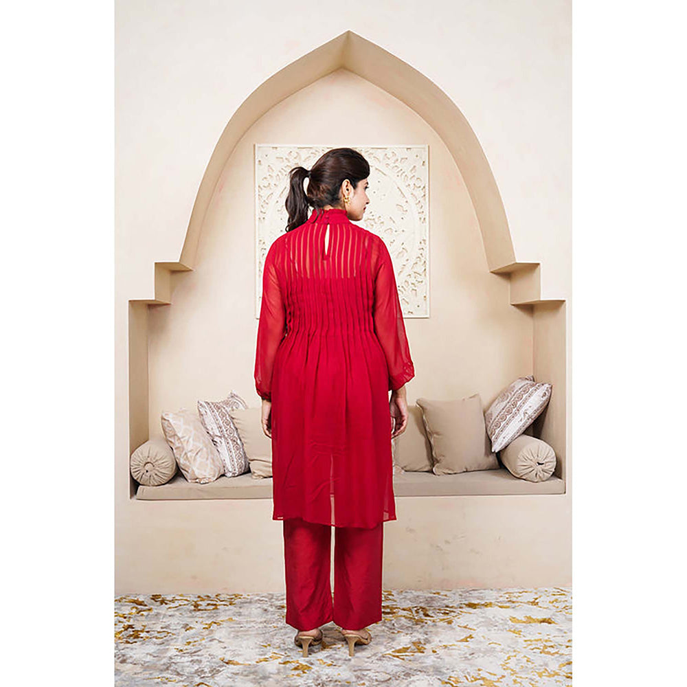 Taro India Crimson Red Co-Ord